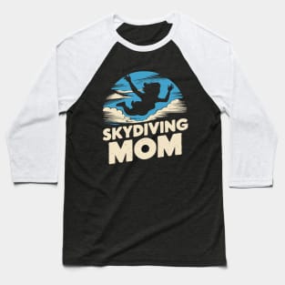 Skyding Mom. Funny Skydiving Baseball T-Shirt